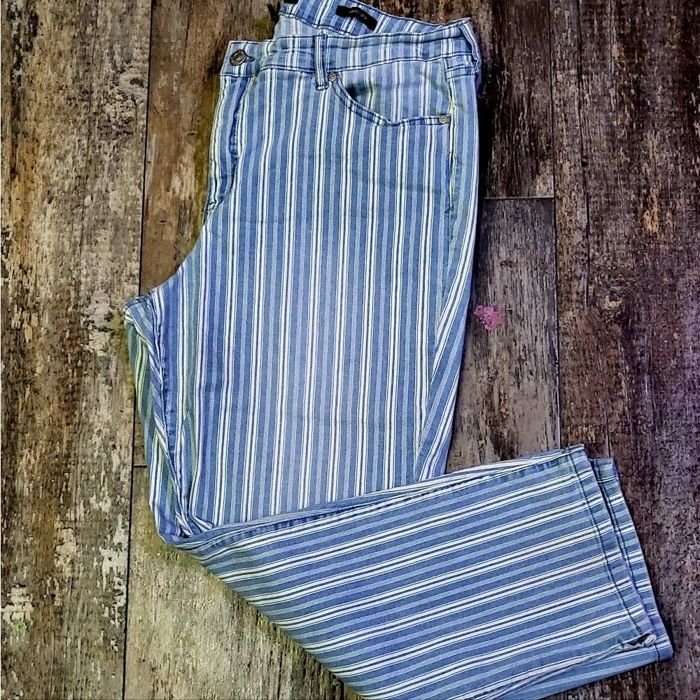 COPY - Nine West | Denim | Pin Striped | Ankle Pant | size 16 | Women's